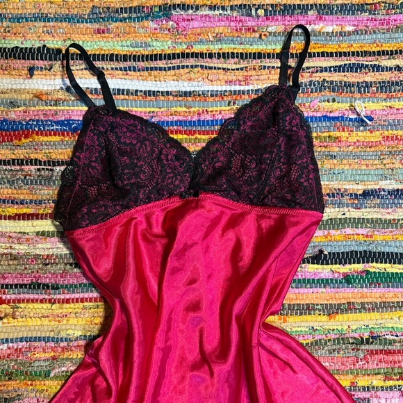 Gillian & O’malley Pink and Black Slip Dress Size Large - Picture 2 of 3
